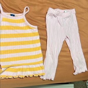 Striped orange and Pink Kids Bottoms Set